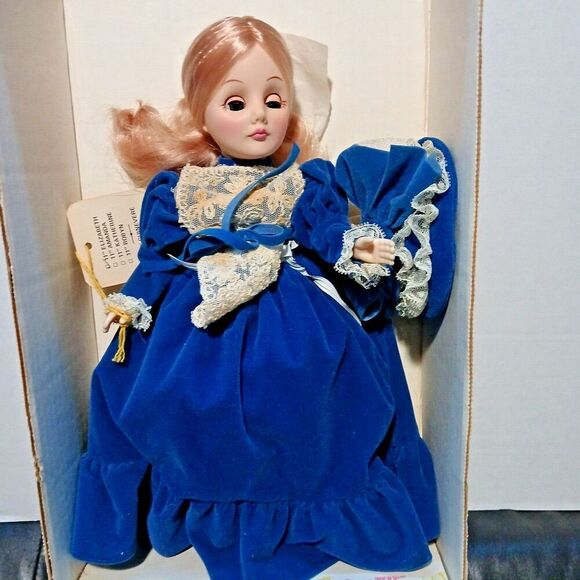 Vintage Effanbee Doll 11ins Elizabeth Blue Dress and Hat. - Picture 2 of 10